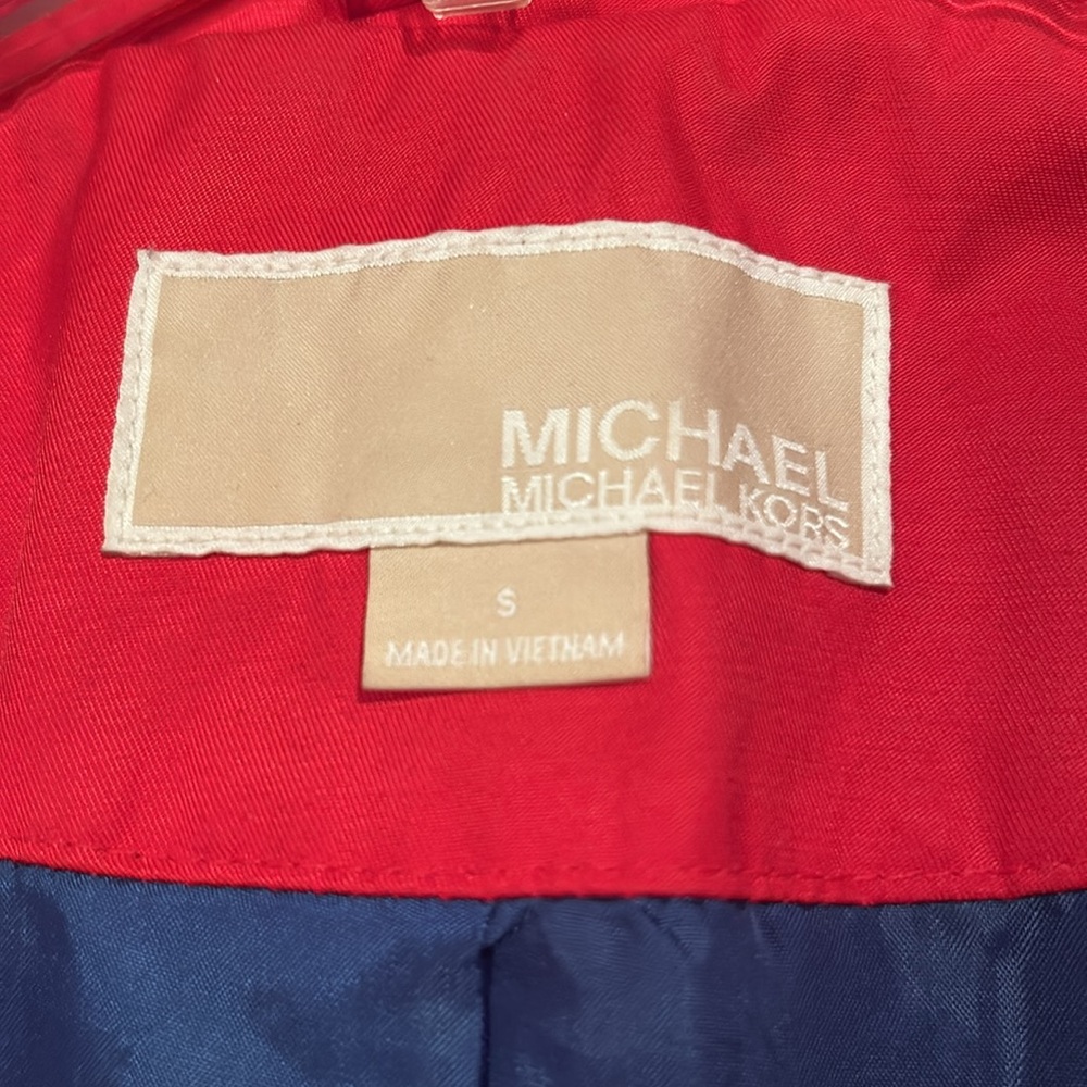 Michael Kors Small - Stylish Red Women's Jacket, Zip Front w/Detachable Hood. - Picture 2 of 11